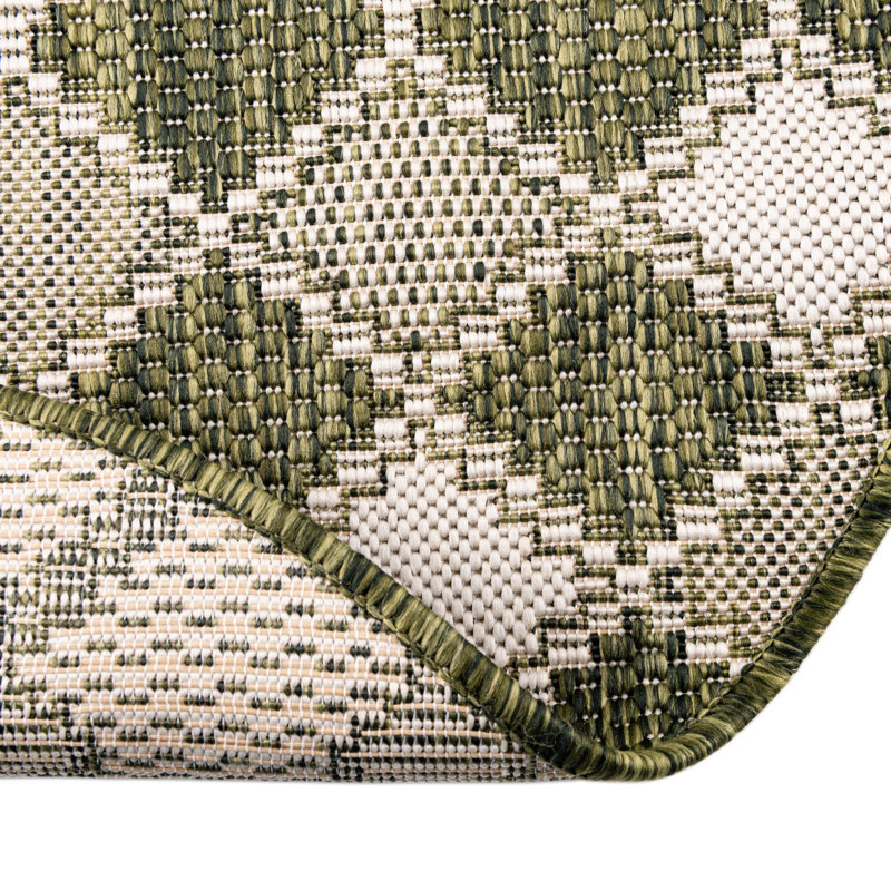 Tapis d'extérieur Green_Unique Loom Traliccio, Rond 3 pi
