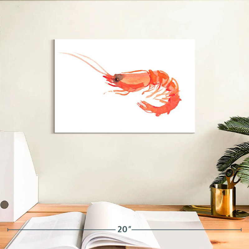 Brampt Orange Shrimp, 8" H x 12" W