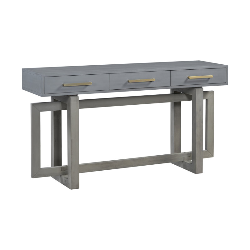 Console élégante avec trois tiroirs, table d'entrée très longue pour vestibule, couloir, salon, vestibule, couloir