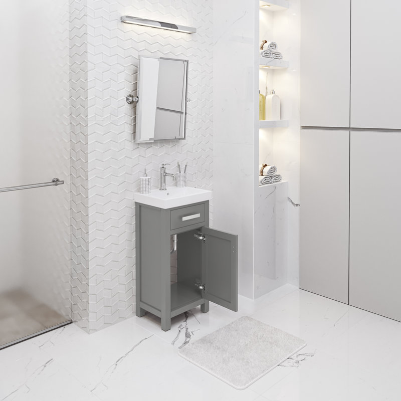 Robinet de meuble-lavabo simple 18 po Prestwyck Mia, Argent, Cachemire