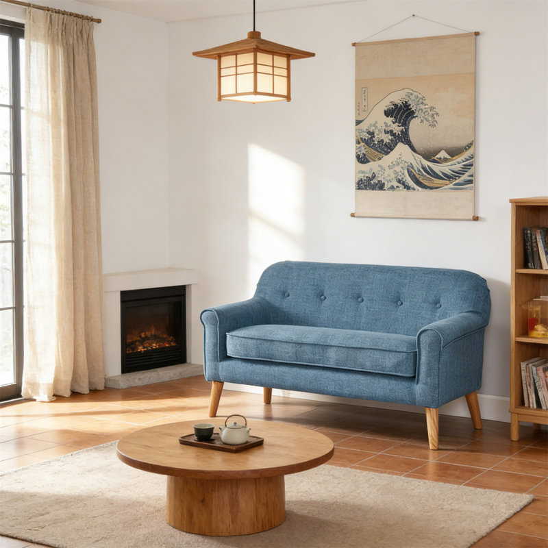 Causeuse (bleu pâle), Bleu