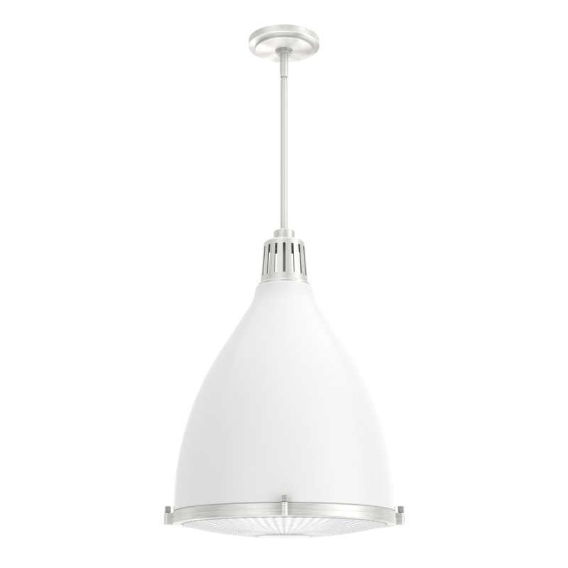 Fresh White Brushed Nickel Glass 3-Light Pendant