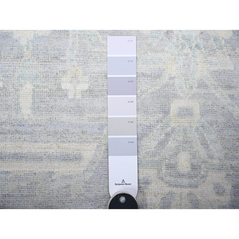 Tapis surdimensionné gris en laine noué à la main 11 pi 9 po x 14 pi 4 po 106ca87145604958885054AA5F07353E