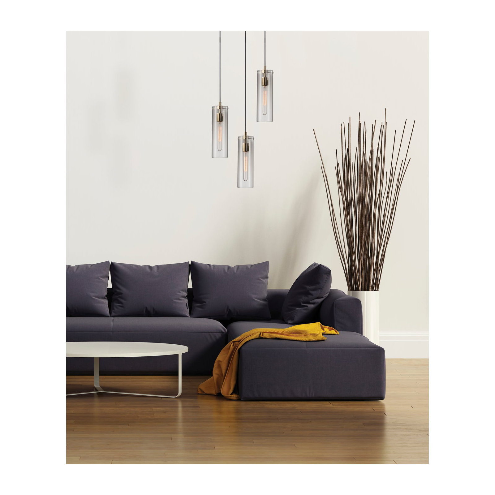 Gilbert Single Light Glass Dimmable Pendant