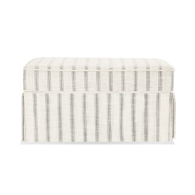 30.3'' W Skirted Upholstered Storage Ottoman