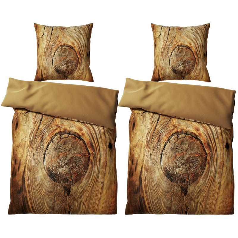 Cotton No Pattern Duvet Cover Set with Pillowcases Included