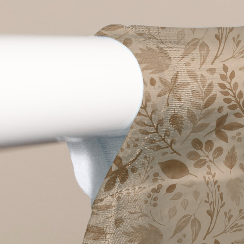 Sheer Curtain Single Panel, Brown