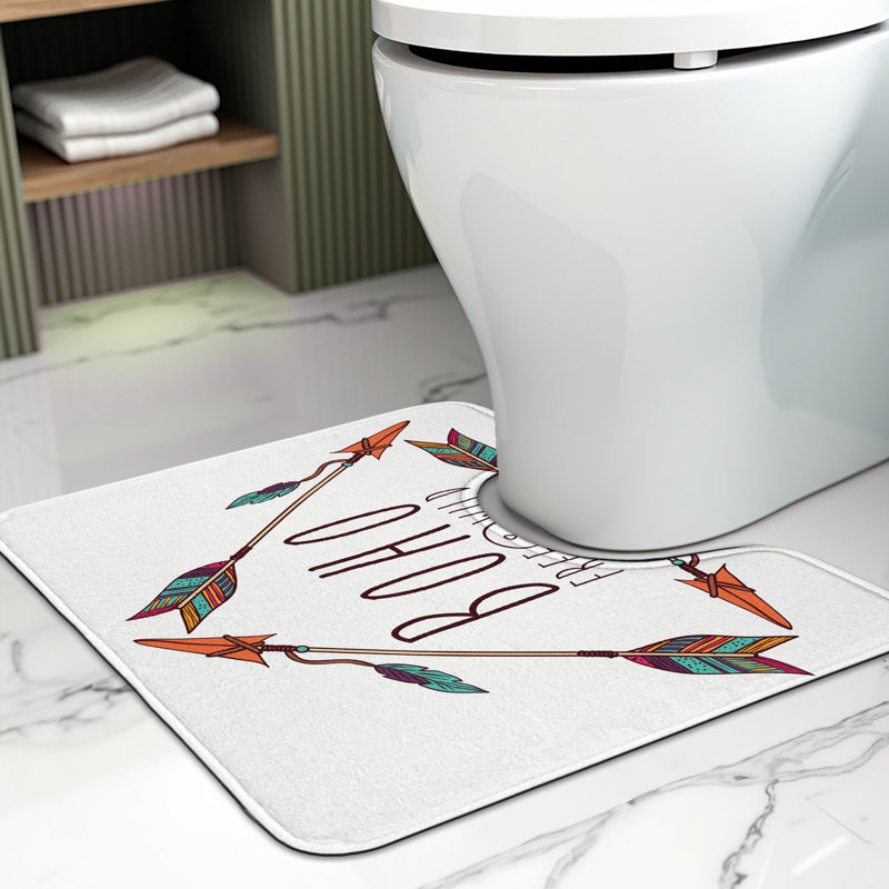 Multicolore tapis de salle de bain en U Arrow