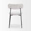 Freudenburg Matte Black Metal W/ Grey Fabric Dining Chair