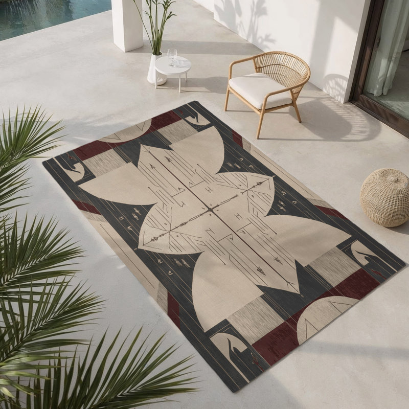 Eternal Resonance Indoor And Outdoor Area Rug, Rectangle 5' x 7'