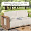 258.064cm Wide L-Shaped Wood Patio Sectional Set with Cushions