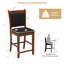 Ensemble de 4 tabourets de comptoir rembourrés Red Barrel Studio® avec cadre ergonomique en bois d'hévéa-1017367481