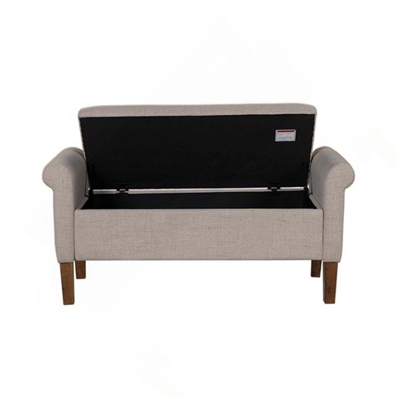 Banc de rangement rembourré