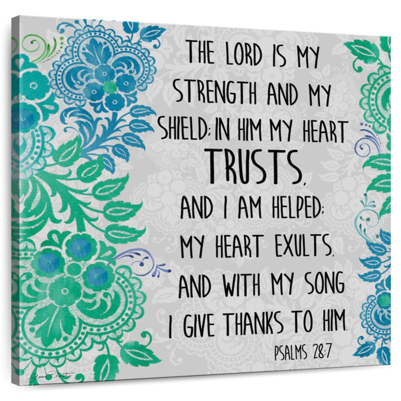 Verset biblique Tergel Paisley II, H 16 po x l 16 po