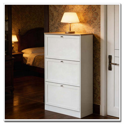 Slim Hidden Shoe Storage Cabinet for Home