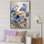Bleu et or Minimalisme Pansy Radiance Bouquet I