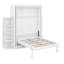 Lit escamotable rotatif avec armoire murale cachée, deux tablettes latérales à 3 niveaux, bureau convertible, supports de rangement supplémentaires, lit mural multifonctionnel peu encombrant pour le bureau à domicile et les petites pièces-975844626
