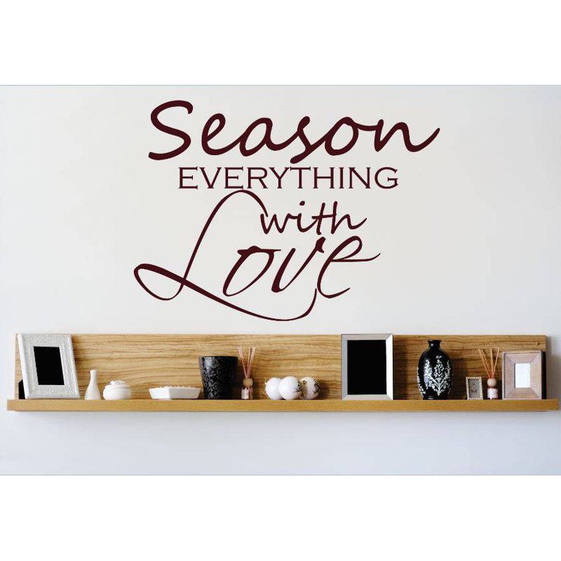 Décalcomanie murale tout avec love saisons, H 18 po x l 18 po x P 0,16 po, Brun