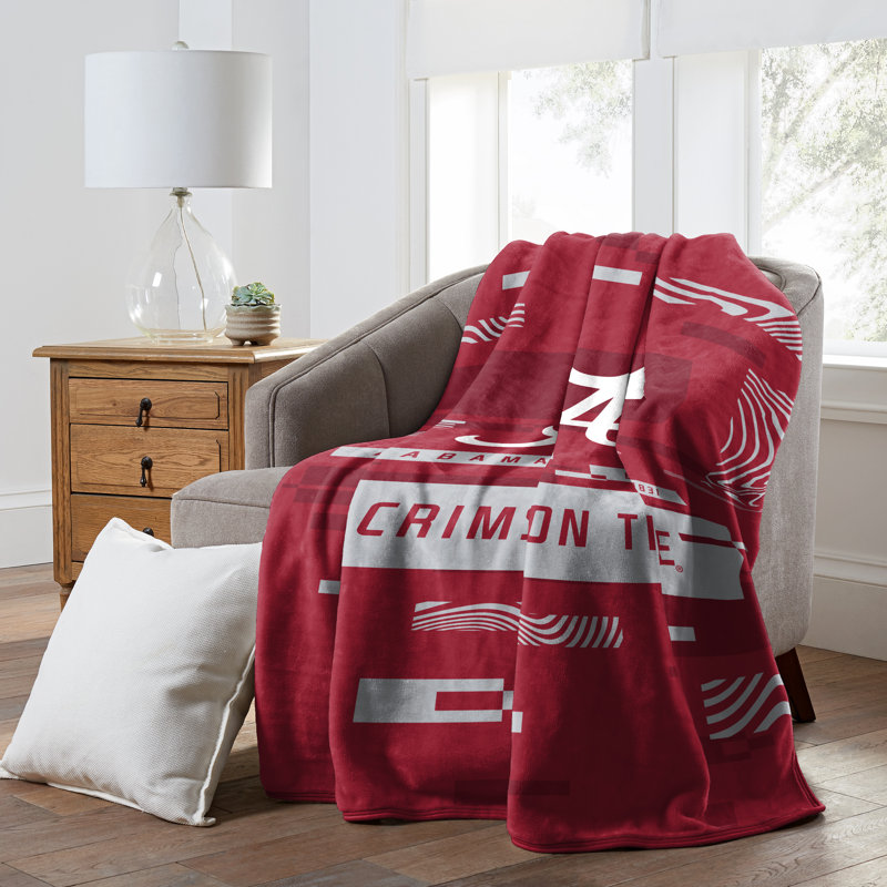 Throw Blanket, Red/White, Alabama Crimson Tide