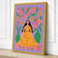 Woman Among Flowers Boho - Wrapped Canvas-1494736762-1494736763