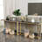 Sintered Stone Console Table With Golden Frame - Modern Narrow Entry Table For Hallway, 47X12x31 Inch