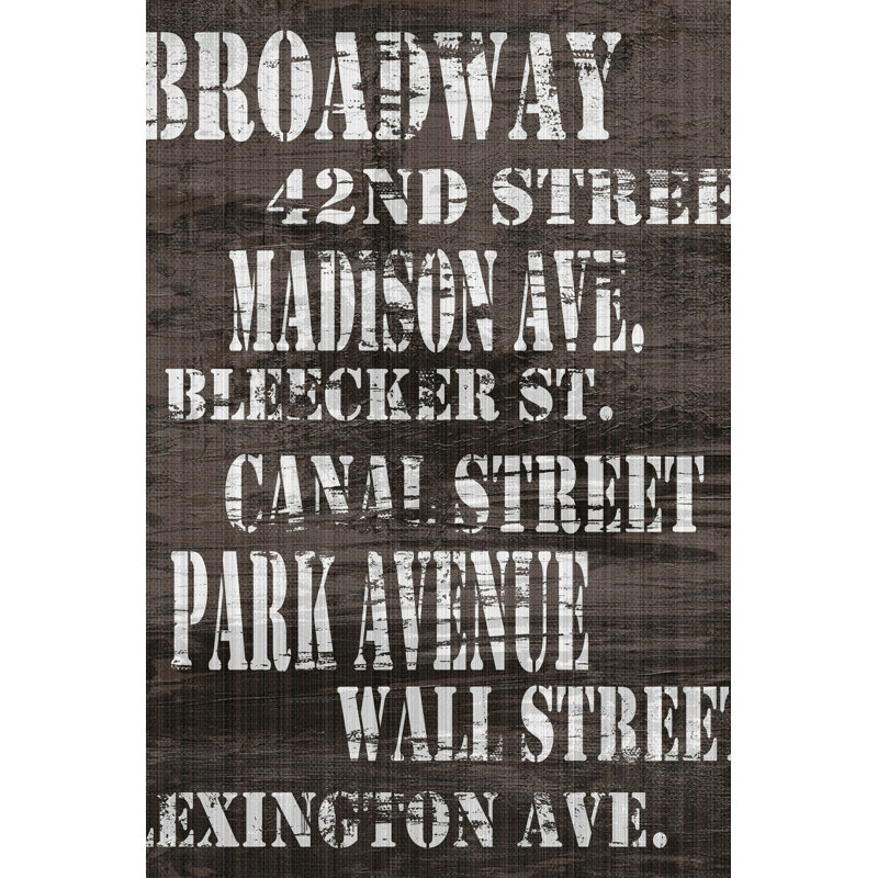 Rues de New York I, H 12 po x l 8 po