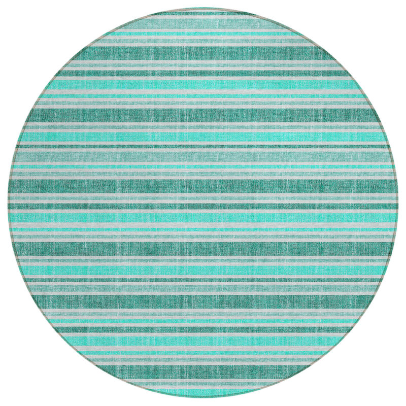 Tapis extérieur rond lavable antidérapant 8 pi