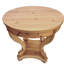 Table d'appoint de cuisine en bois naturel avec pieds et tiroirs courbés, couleur café uni