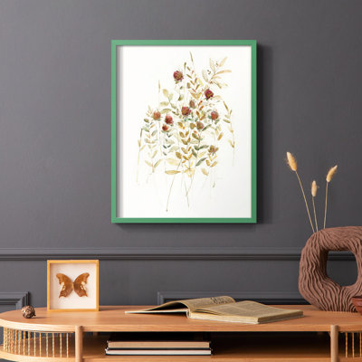 «Wildflower Breeze I», reproduction encadrée - bois massif