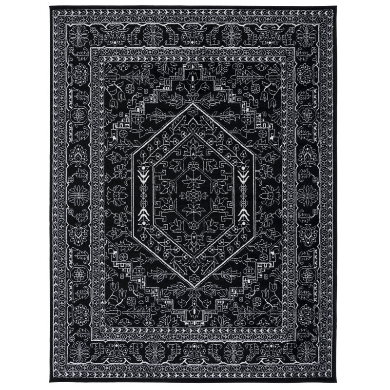 Stromsburg Oriental Area Rug, Light Grey/Teal, Rectangle 183 x 274 cm