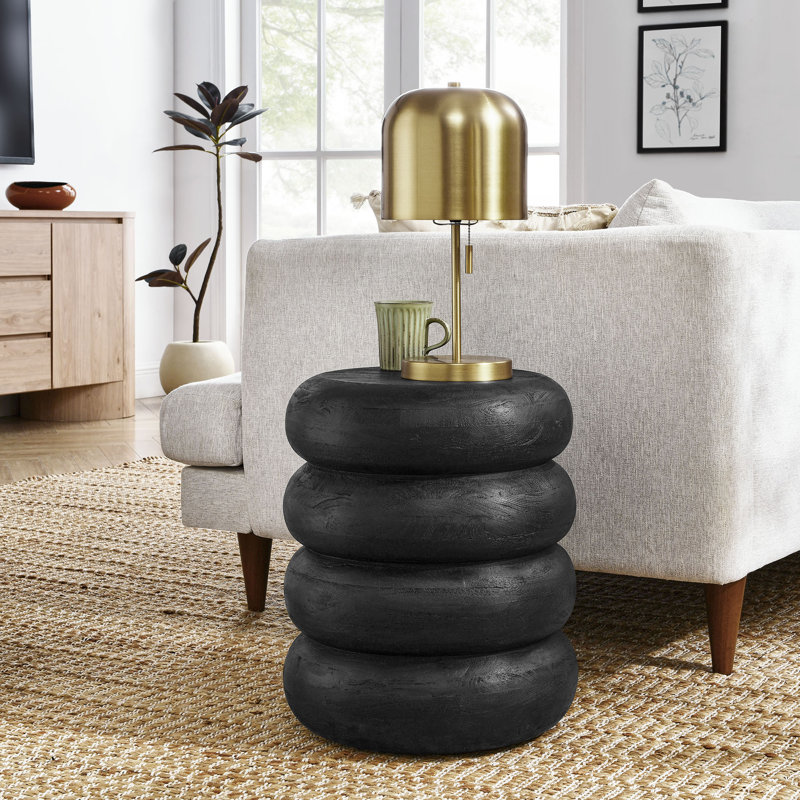 Table d'appoint Ellery, Noir, noir, noir, noir