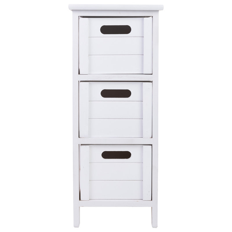 Ilene 26cm W 3 - Drawer Chest of Drawers, White