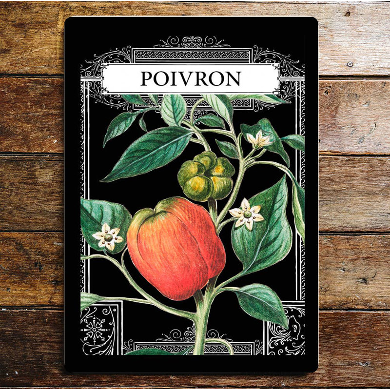 Handmade Food & Beverage Wall Decor on Metal, 25cm H x 20cm W