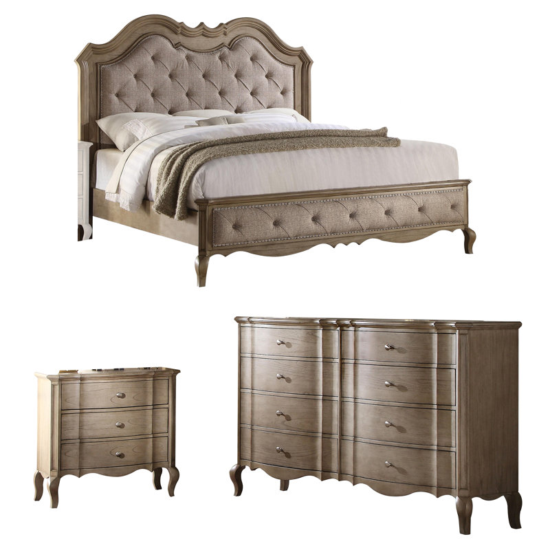ensemble de chambre configurable avec lit plateforme touffeté Anatolio