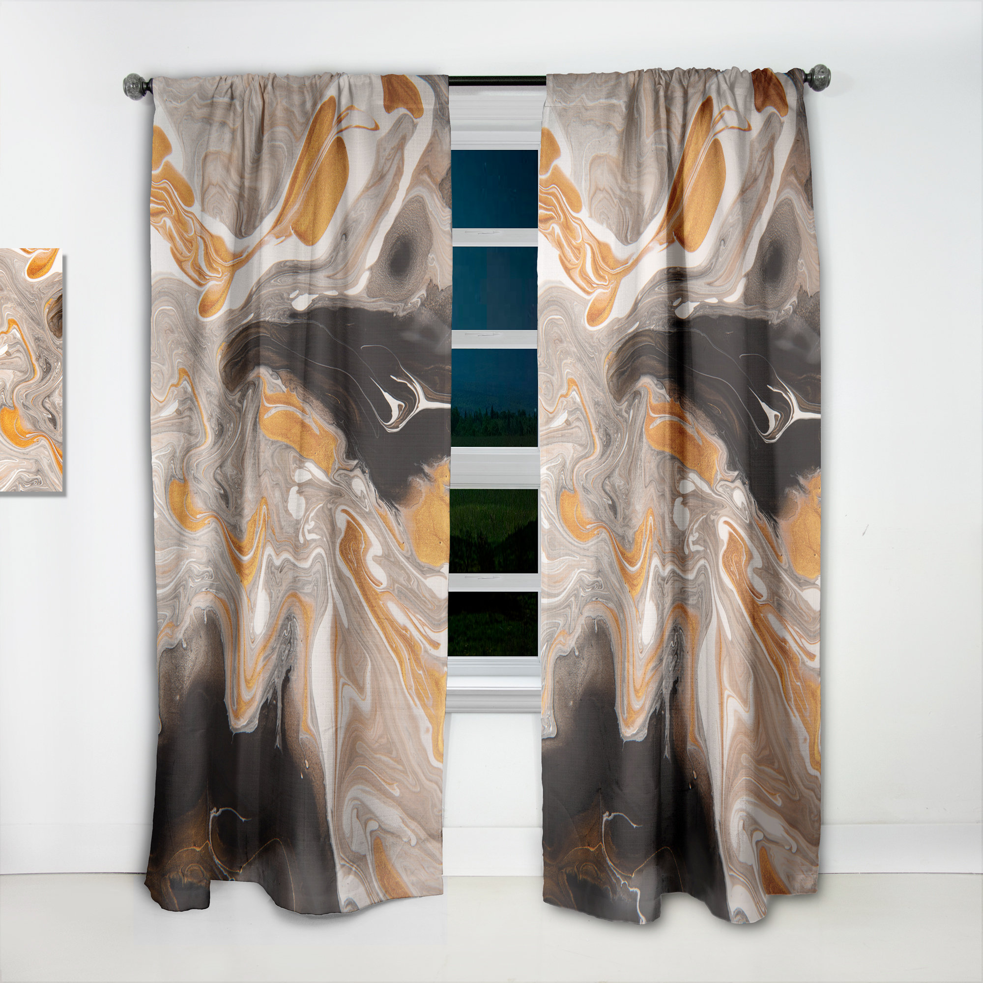 DesignArt Semi Sheer Single Curtain Panel Panel - Wayfair Canada