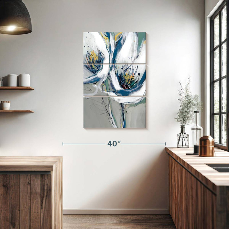 Avery Seafoam Blooms, 38" H x 24" W