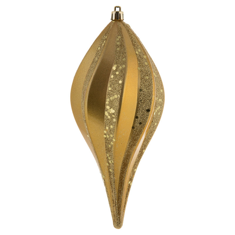 Ornement de Noël UV, 4" H x 4" W, Or