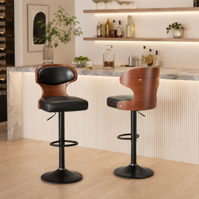 Tabouret tournant à hauteur réglable Bentwood