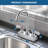 4 In. Centerset Double Handle High Arc Kitchen Faucet Bathroom Faucet Without Drain Kit In Chrome