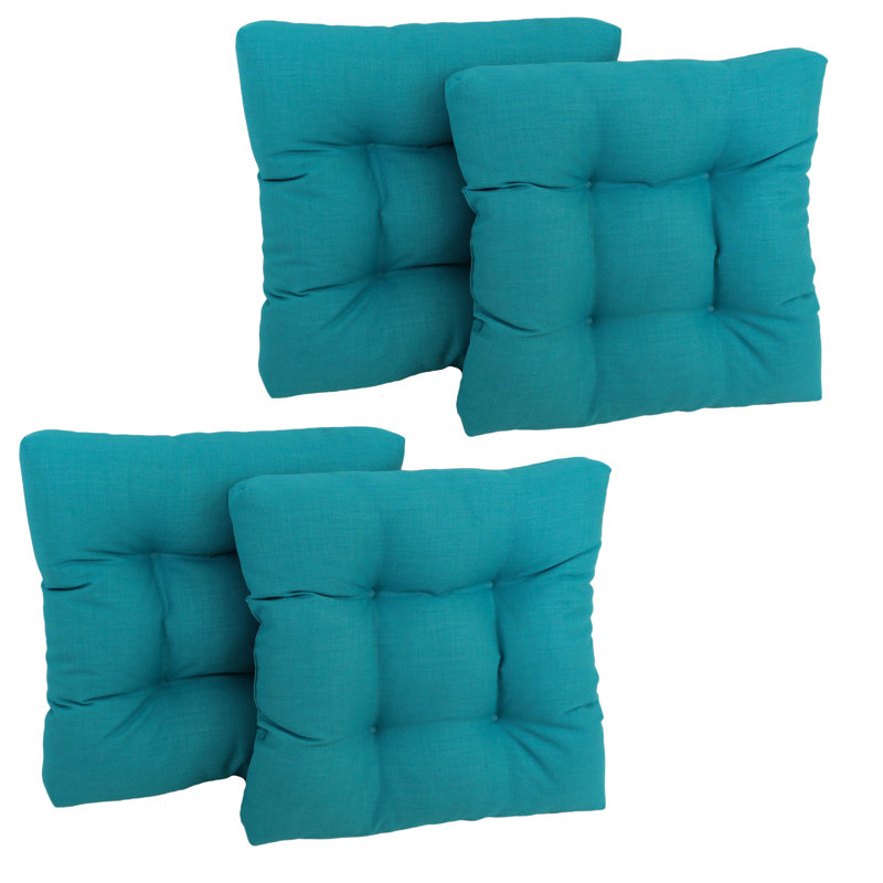 Outdoor 5'' Seat Cushion, Aqua Blue, Micro Suede, 4
