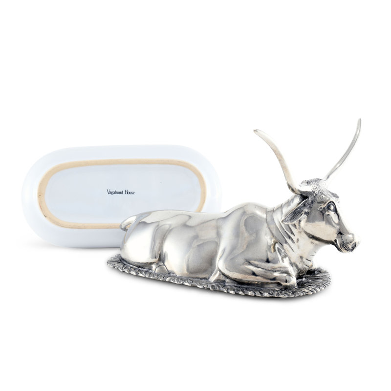 Western Pewter Butter Dish