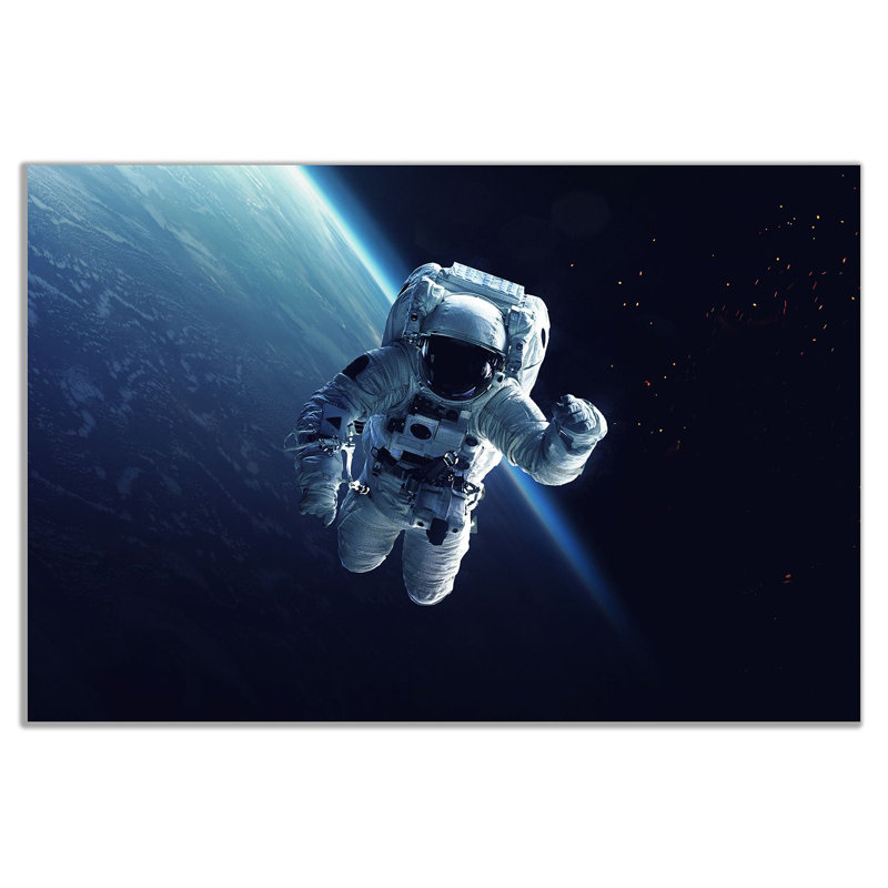 Spacewalk Astronaut Cosmic - Wrapped Canvas Print, 20cm H x 31cm W