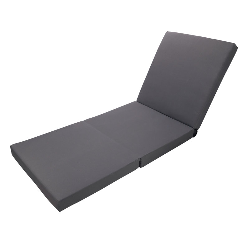 Ensemble de méridienne de salon, espace disponible sur un côté, bois d'acacia massif avec coussin de détente (triple fois)