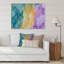 Art liquide bleu et mauve - reproduction sur toile-67342304-67342305