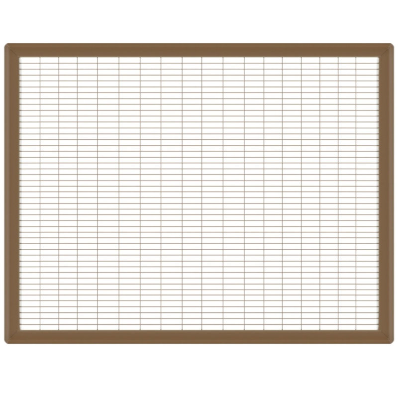 Gril de plancher brun de gros calibre, H 0,9 po x l 24 po x L 36 po