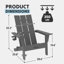 Chaise Adirondack pliante pour l'extérieur -123349689