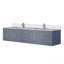 Ensemble de meuble-lavabo double l 84 po x P 22 po avec comptoir en quartz blanc et robinet-1540619670