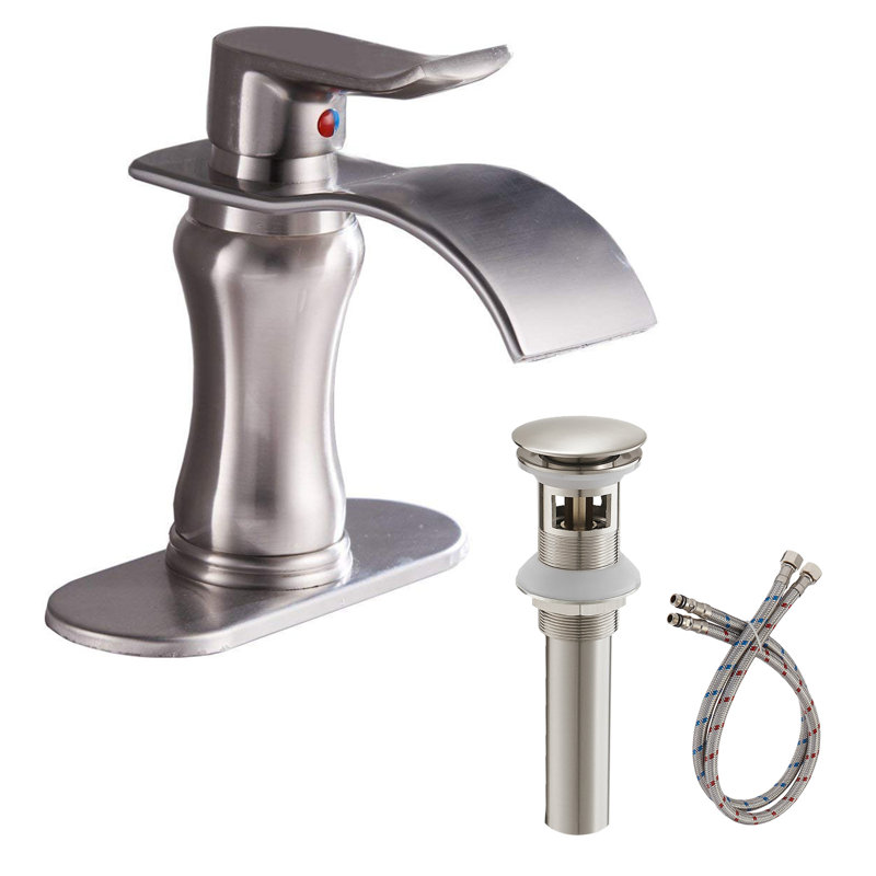 Robinet de salle de bain monotrou DFI, Nickel brossé, Oui