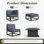  10 Pieces Modern Aluminum Patio Furniture Set With Fire Table, Outdoor Modular Sectional Conversation Set L-shaped Sofa For Backyard-1695554708-1695554709