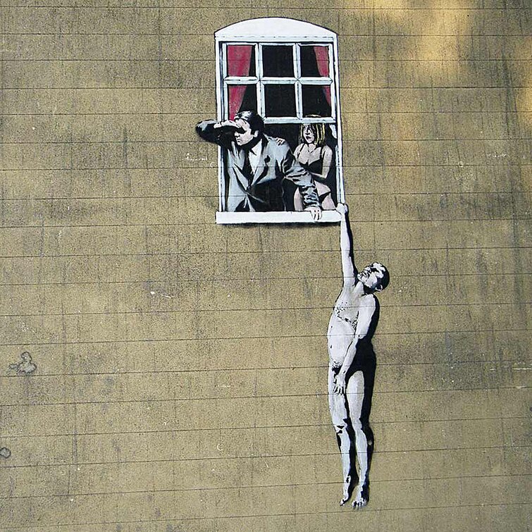 BANKSY CANVAS STREET WALL ART PRINT ARTWORK - ORIGINAL THOUGHT